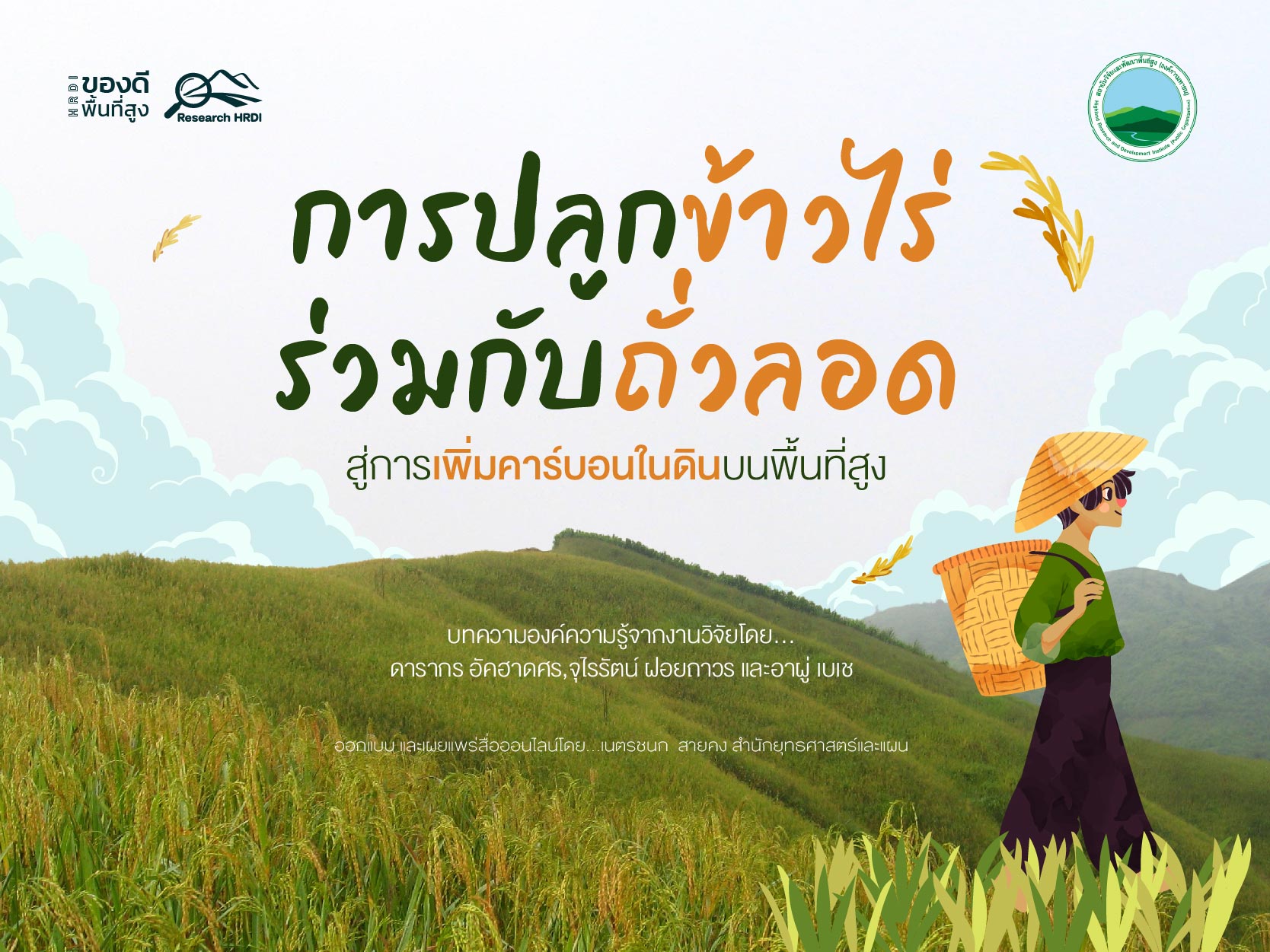 การปลูกข้าวไร่ร่วมกับถั่วลอด : สู่การเพิ่มคาร์บอนในดินบนพื้นที่สูง